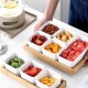 Porcelain Serving Platter 5 pieces with Wooden Stand 